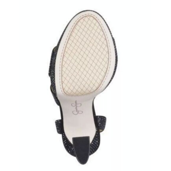 JESSICA SIMPSON / J-Friso-2 /  Black / Rhinestone / Platform Heeled / Sandals / - Picture 5 of 8